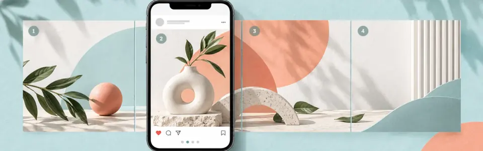Connected Instagram carousel slide sample shown as one swipeable strip.