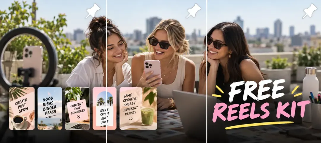 Three-post Instagram banner grid sample shown as one continuous profile row.